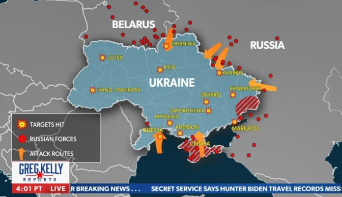 ukraine map invastion russia