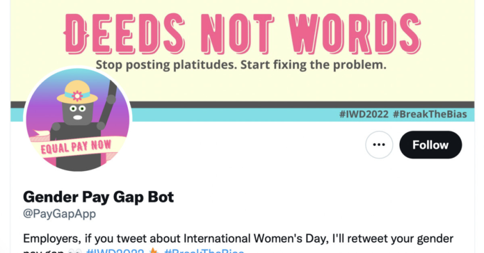 gender pay gap bot twitter