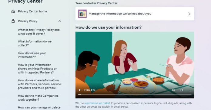 meta privacy policy