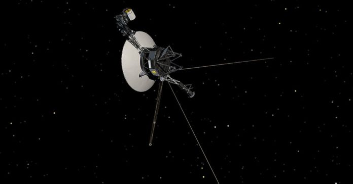 voyager illustration with stars 1041