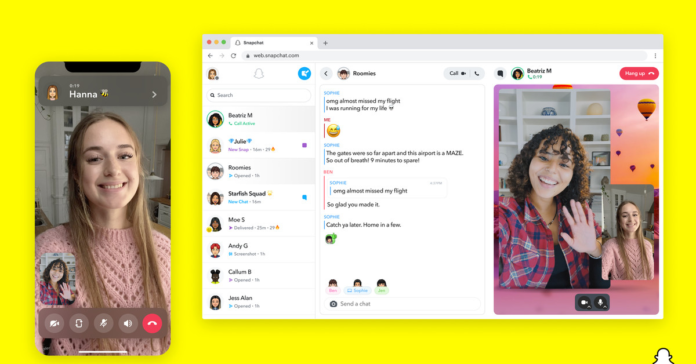 Snapchat for Web Video Call