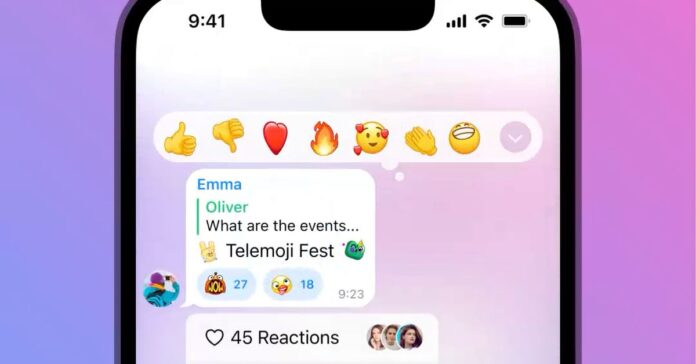 telegram emoji reactions