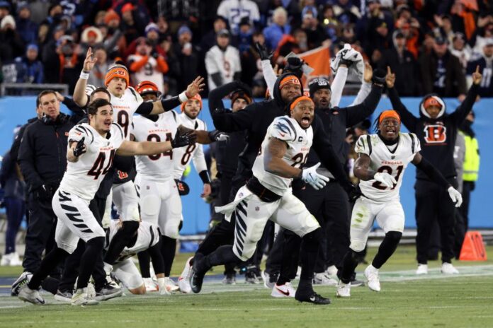 Bengals celebrate winning field goal