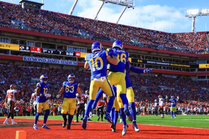 LA Rams celebrate touchdown