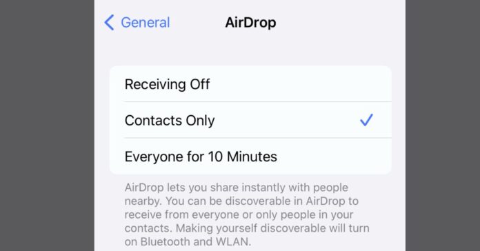 AirDrop restrictions China