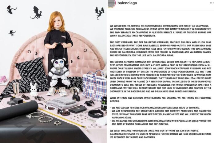 balenciaga breaks silence on controversial ad campaign homepage