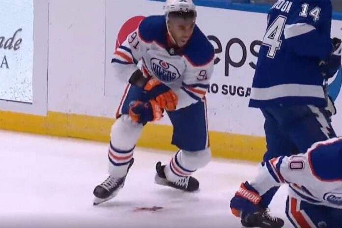 evander kane wrist cut oilers