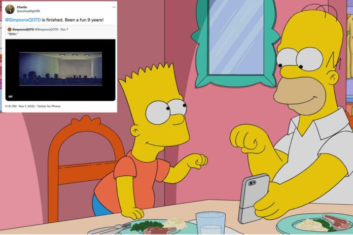 simpsons fan account twitter shutting down 5