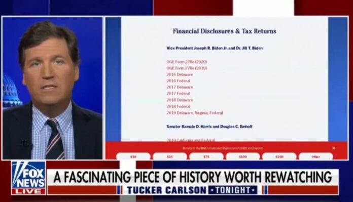 Biden Tax Returns Disappeared Tucker Carlson Screen Image 01162023 e1673925348332