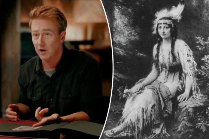 edward norton pocahontas great grandmother comp