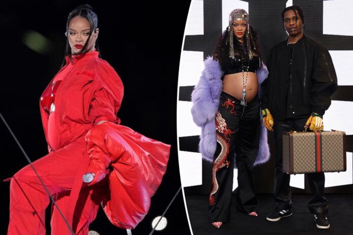 rihanna confirms second pregnancy superbowl halftime show split