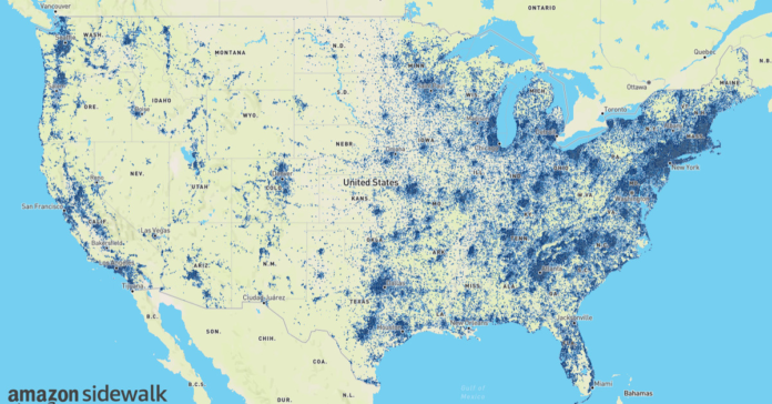 Amazon Sidewalk Coverage Map