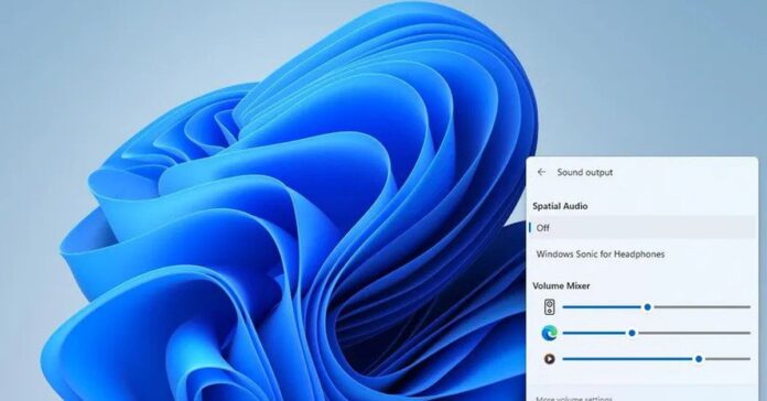 Windows 11 volume mixer early