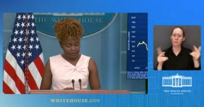 Karine Jean Pierre White House Video Screen Image 07052023 1200x630