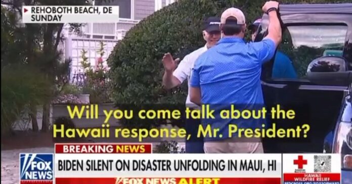 Biden Maui No Comment Sunday Beach Fox News Screen Image 08142023 1200x630