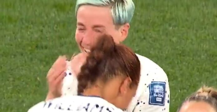 rapinoe laughing missed kick