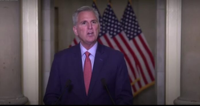 Kevin McCarthy Announces Biden Impeachment Inquiry House Video Screen Image 09122023 1 e1694535910202