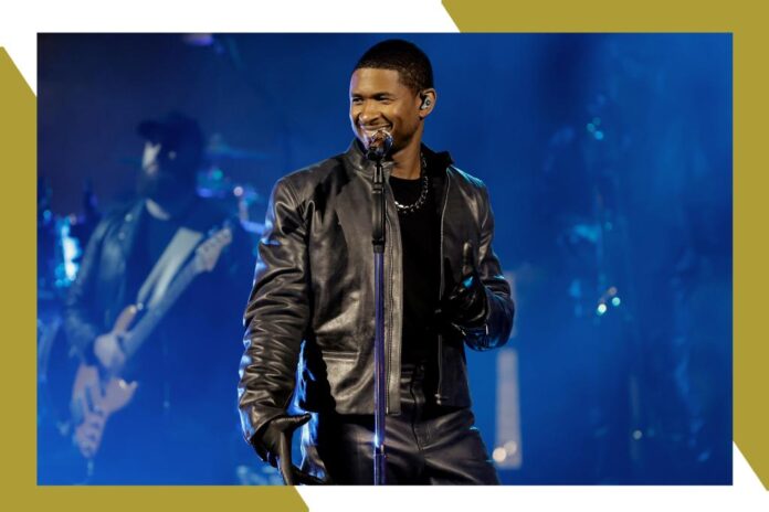 Usher onstage