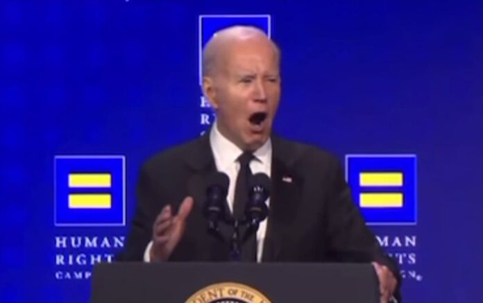 joe biden sceaming at the gays