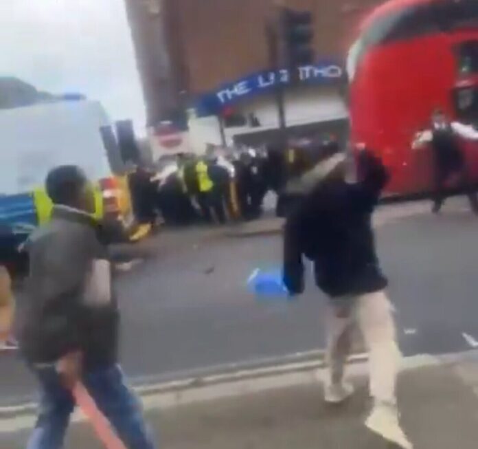 London Riot Viral Video Screen Image Tommy Robinson X Twitter 12302023 e1703969924974