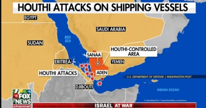 Red Sea Attacks by Houthis Screen Image Fox News 12242023 1200x630