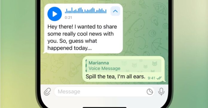 Telegram transcription update hero