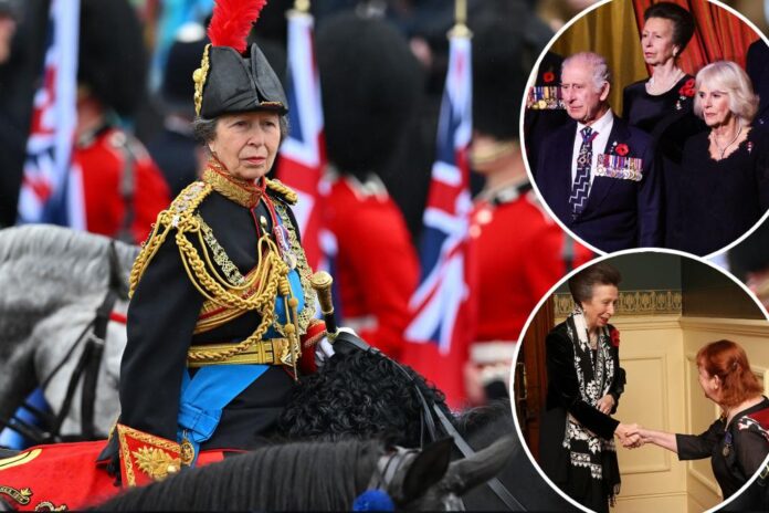 britains princess anne salutes military 73679273