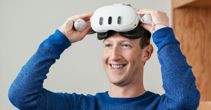 Mark Zuckerberg wearing Quest 3