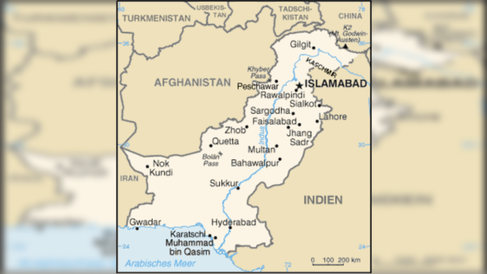 Pakistan map de 16x9