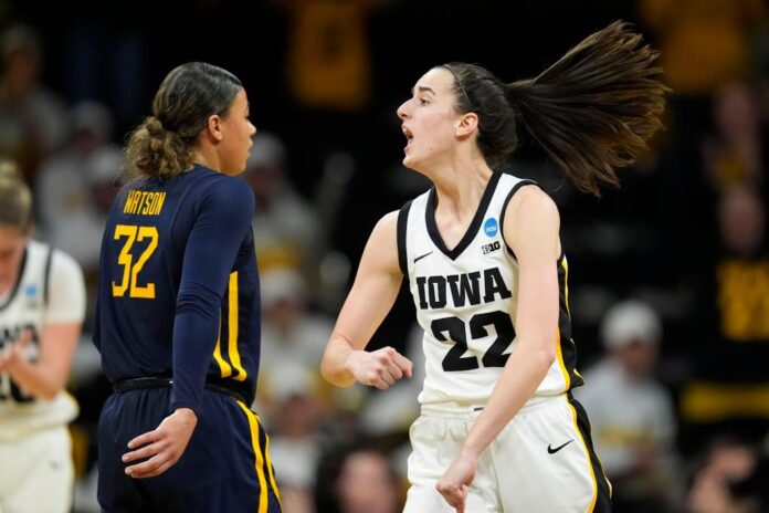 iowa guard caitlin clark reacts 79015356