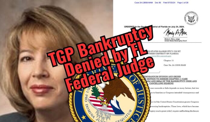 tgp bankruptcy denied by fl federal judge